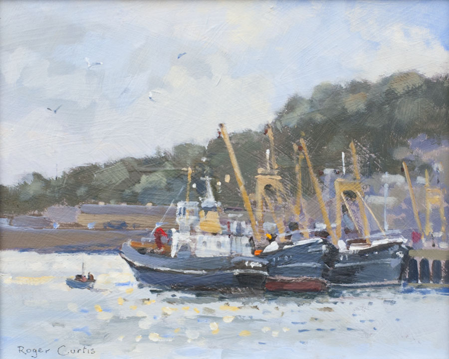 Roger Curtis - Boats at Newlyn